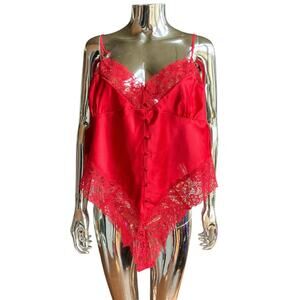 VTG RED PLUS SIZE LACE LINGERIE